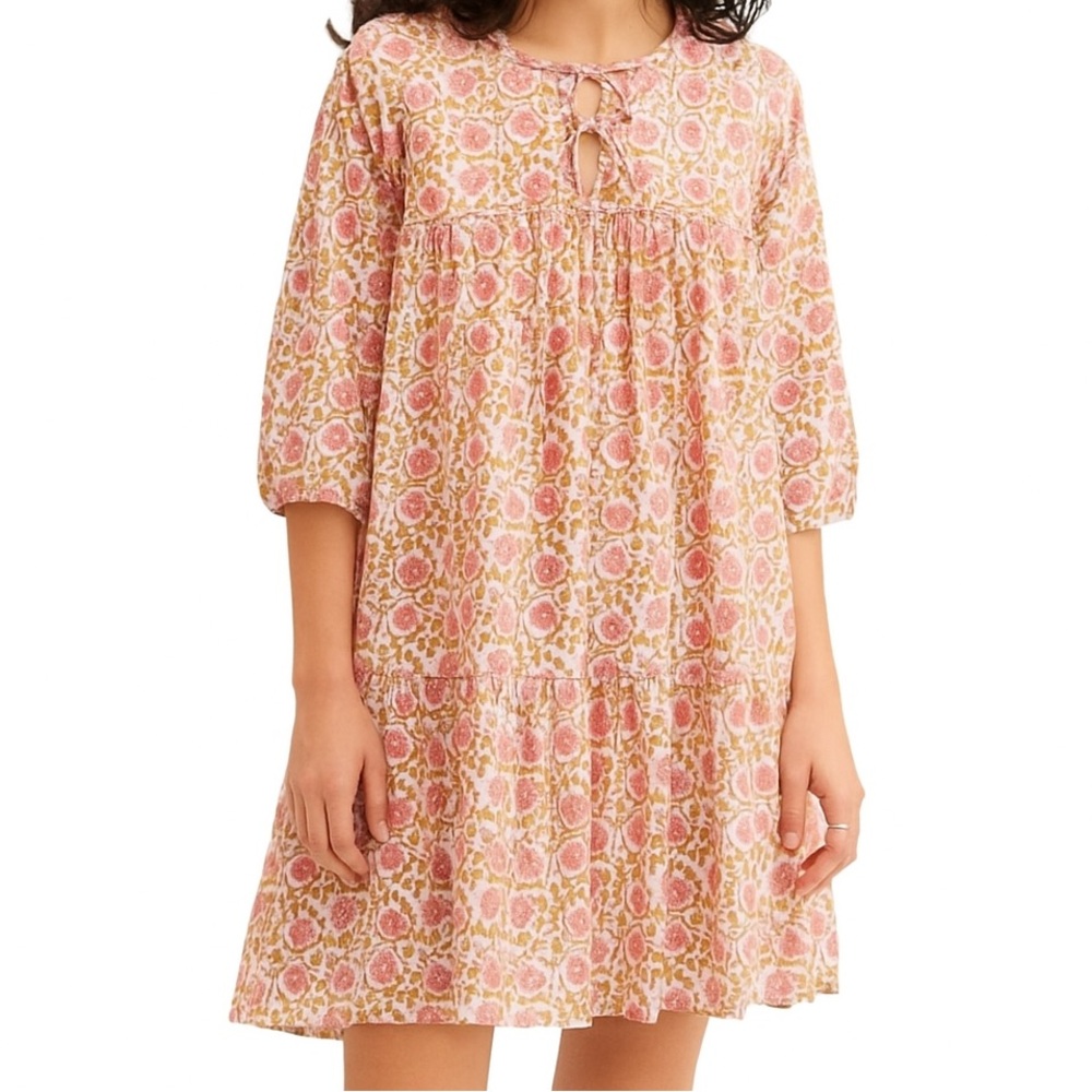 Anthropologie Pink Floral Dress